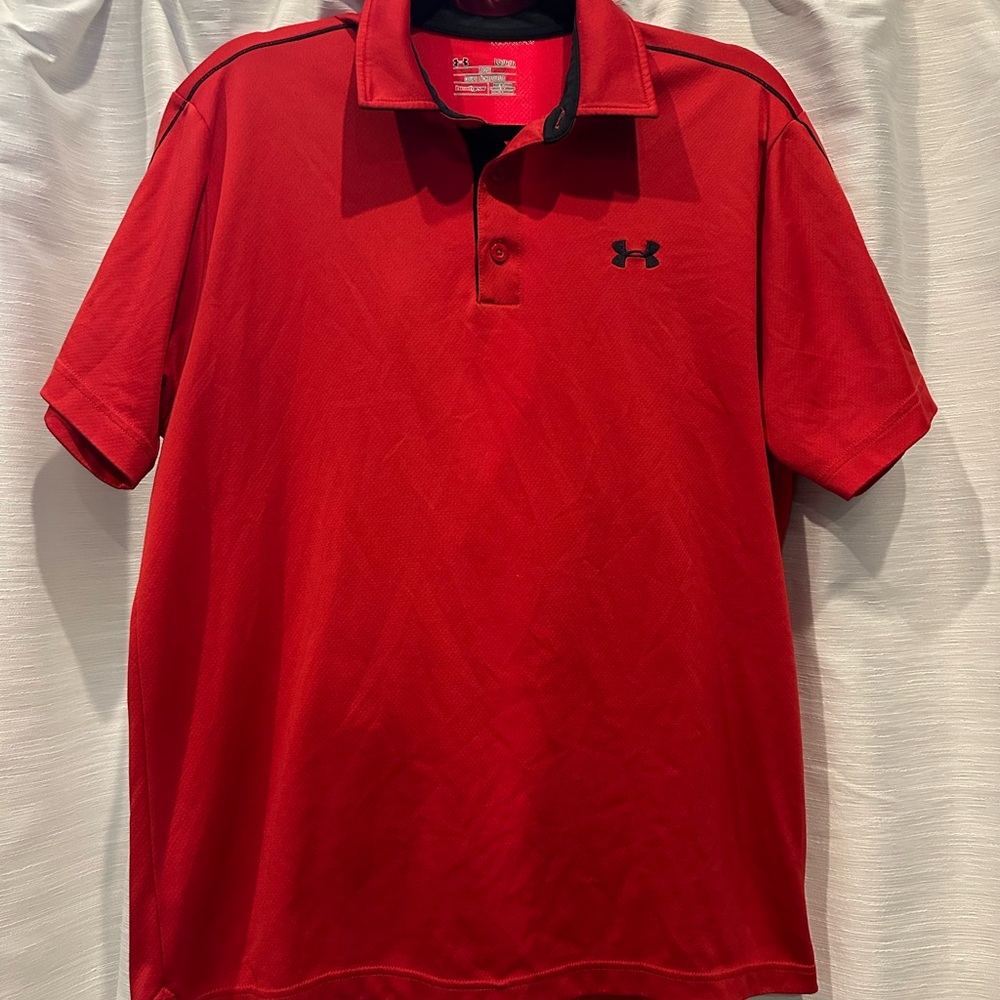 Under Armour Men's Red Polo Shirt